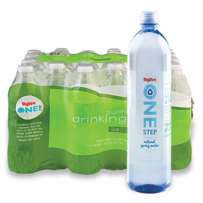 One Step Water Bottle and 24-pack